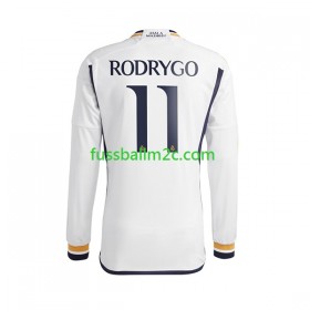 Fußballtrikots Real Madrid Rodrygo Goes 11 Heim Trikotsatz 2023-2024 Langarm